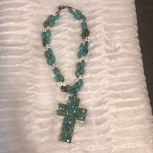 Turquoise Cross necklace